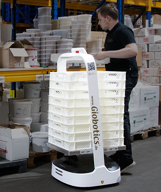 igefa Robotik, Giobotics PuduBot2 10 Kisten schmal Lager