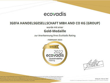 EcoVadis CSR Gold 2022