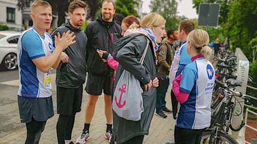 B2Run Bremen Wittrock Uhlenwinkel Sammeln vor dem Start