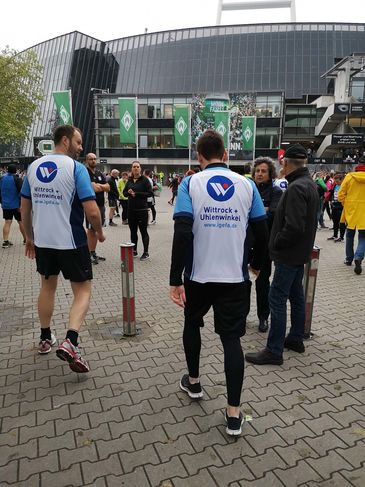 B2Run Bremen Wittrock Uhlenwinkel Sammeln vor dem Start