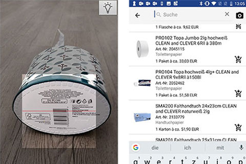 Produktsuche per Scan mit App igefa GO