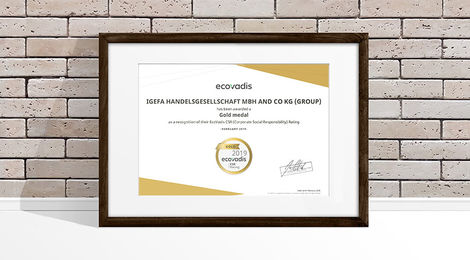 EcoVadis Zertifikat Gold Status für igefa