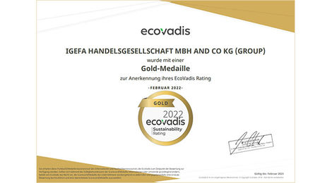 EcoVadis CSR Gold 2022