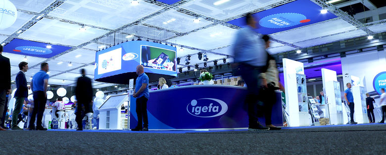 igefa-Messestand auf der CMS 2019 Messestand der igefa während der Gebäudedienstleister-Fachmesse CMS